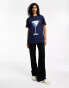 Фото #3 товара ASOS DESIGN oversized t-shirt with martini drink graphic in navy