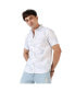 Men's White Printed Regular Fit Casual Shirt