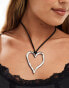 Фото #1 товара ASOS DESIGN necklace with molten heart detail silver tone