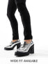 ASOS DESIGN loafers in silver faux leather