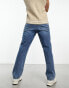 ASOS DESIGN straight leg jeans in vintage mid wash