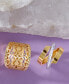 ფოტო #6 პროდუქტის Crisscross Open Style Statement Ring in 10k Two-Tone Gold