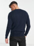 Scalpers v neck jumper in navy