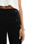 Фото #6 товара Vero Moda Tall Kayla button front wide leg jeans in black