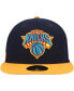 Фото #3 товара Men's Navy, Gold New York Knicks Midnight 59FIFTY Fitted Hat