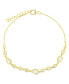 Фото #1 товара Pear and Round Anklet in 14K Gold Plated or Sterling Silver