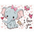 Wandtattoo - Elefant I love You