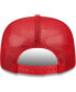 Фото #4 товара Men's Red Toronto Raptors Logo A-Frame 9Fifty Trucker Snapback Hat