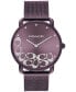 ფოტო #1 პროდუქტის Women's Elliot Purple Stainless Steel Mesh Watch 36mm