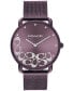 Women's Elliot Purple Stainless Steel Mesh Watch 36mm