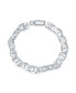 ფოტო #1 პროდუქტის Men's Thick Heavy Solid .925 Sterling Silver 9MM Marine Anchor Mariner Chain Link Bracelet For Men 9 Inch