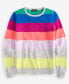 Фото #4 товара Women's 100% Cashmere Striped Crewneck Sweater, Regular & Petites, Created for Macy's