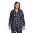 Women's Plus Size Long Sleeve Print Flannel Pajama Top