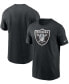 Фото #1 товара Men's Black Las Vegas Raiders Primary Logo T-shirt