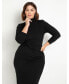 Фото #3 товара Plus Size Twist Detail Ribbed Dress