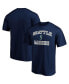 Фото #1 товара Men's Navy Seattle Mariners Heart and Soul T-shirt