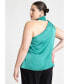 ფოტო #3 პროდუქტის Plus Size Draped Neckline Blouse With Ties