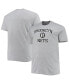 Men's Heathered Gray Brooklyn Nets Big and Tall Heart and Soul T-shirt Серый, XLT - фото #1