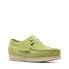 Фото #3 товара Clarks Wallabee 26172726 Womens Green Suede Oxfords & Lace Ups Casual Shoes