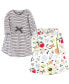 Фото #4 товара Infant Girl Organic Cotton Long-Sleeve Dresses 2pk, Flutter Garden