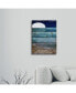 Фото #3 товара Color Bakery Beach Moonrise I Floating Brushed Aluminum Art - 22" x 25"