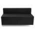 Фото #3 товара Hercules Alon Series Black Leather Loveseat With Brushed Stainless Steel Base