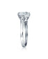 Фото #3 товара Кольцо Bling Jewelry 5CT Side Stones Baguette Solitaire Square Asscher Cut