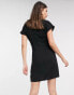 ASOS DESIGN Tall nipped in waist mini dress in black