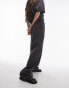 Фото #4 товара Topshop acid wash wide leg jogger in charcoal