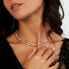 Elegant silver necklace with zircons Tesori SAIW136