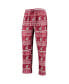 ფოტო #2 პროდუქტის Men's Crimson Washington State Cougars Ugly Sweater Long Sleeve T-shirt and Pants Sleep Set