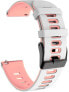 Фото #1 товара Silikonový řemínek pro Garmin 20 mm - White/Pink