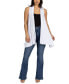 ფოტო #6 პროდუქტის Draped Open Front Sleeveless Cardigan Vest