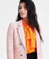 Фото #4 товара Women's Open-Front Long-Sleeve Tweed Blazer, Created for Macy's