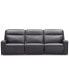 Фото #6 товара CLOSEOUT! Dextan Leather 3-Pc. Sofa with 2 Power Recliners, Created for Macy's