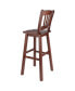 Fina 43.68" Wood Swivel Seat Bar Stool