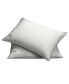 Фото #1 товара White Goose Down Firm Density Stomach Sleeper Pillow with 100% Certified RDS Down, and Removable Pillow Protector - Set of 2, Full/Queen