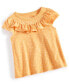 ფოტო #1 პროდუქტის Baby Girls Dot-Print Short-Sleeve Ruffled Top, Created for Macy's