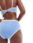 Фото #3 товара ASOS DESIGN contrast binding bikini bottom in dusty blue