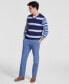 Фото #2 товара Men's Mixed Stripe V-Neck Sweater, Created for Macy's