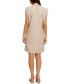 Фото #2 товара Solid Linen Sheath Dress W/ Shoulder Pads