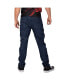 Фото #1 товара Men's Cut & Sewn Detail Curved Leg Slim Taper Moto Jeans