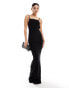 Фото #3 товара Missyempire ruched low back maxi dress in black