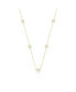 Фото #1 товара 14k Gold Plated with Cubic Zirconia Halo Mariner Link Station chain Necklace