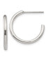 Stainless Steel Polished J Hoop Earrings