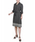 ფოტო #3 პროდუქტის Petite 3/4 Roll Tab Sleeve Belted Shirtdress