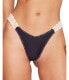 Фото #1 товара Capittana Womens Alessia Crochet Trim Bikini Bottom Swimwear Black Size Medium