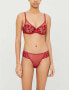 Фото #2 товара Maison Lejaby 274069 Womens Sin Underwired Mesh Bra Rubby Red Size 34DD