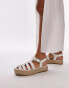 Topshop Chilli fisherman style espadrille in white Белый, 38 - фото #1