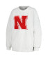 ფოტო #2 პროდუქტის Women's Ash Nebraska Huskers Team Effort Pullover Sweatshirt and Shorts Sleep Set